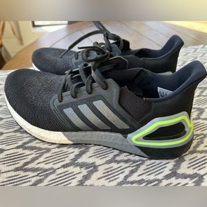 Adidas Ultraboost 20, black with neon green